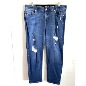 Torrid Bombshell Straight Distressed Blue Jeans 22R